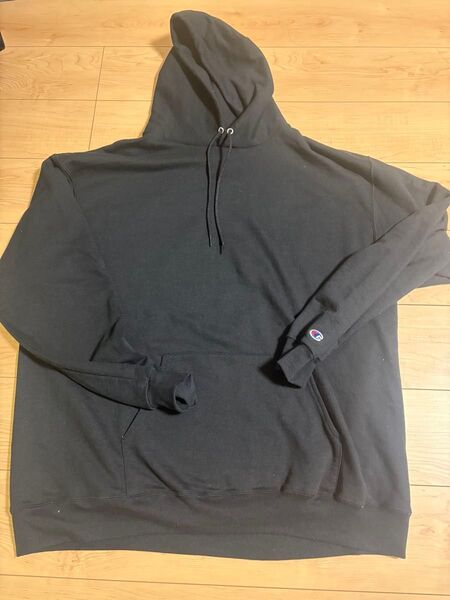 Champion パーカー 黒 大きいサイズ 2XL