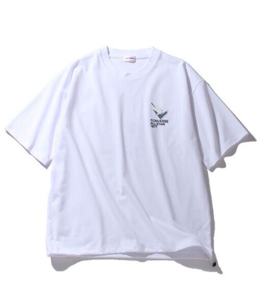 tシャツ 「CONVERSE/コンバース」プレーティングイラストタッチプリント 半袖Tシャツ/UVカット 接触冷感 レディース