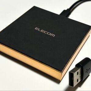 ELECOM ワイヤレス充電器 ブラック/ゴールド