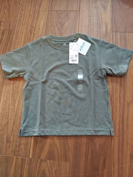 【新品】 キッズ ユニクロ Tシャツ エアリズム 半袖 110cm UNIQLO
