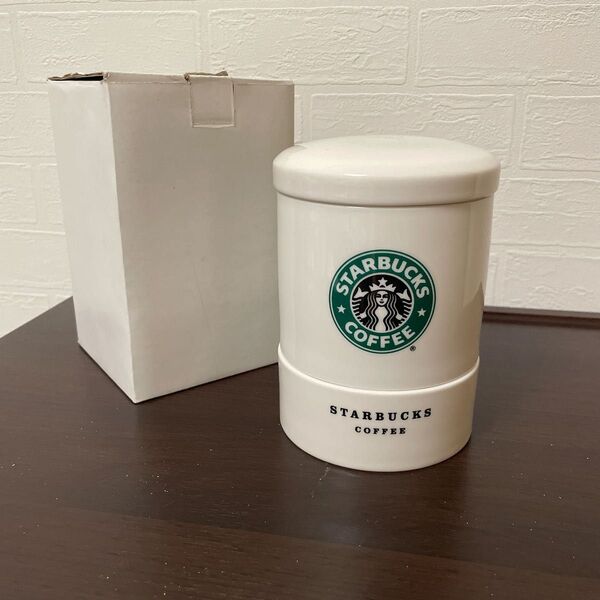 新品未使用※スターバックス 2段キャニスター 陶器製 (豆入れ&砂糖入れ)STARBUCKS