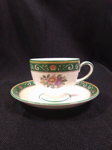 ウェッジウッド WEDGWOOD ラニミードグリーン カップ& ソーサー(リー)