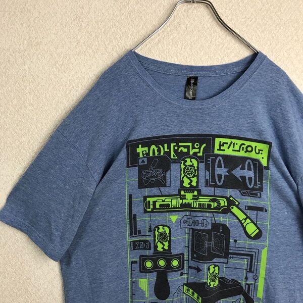 リックアンドモーティー Tシャツ アニメ系 スカイブルー XL 古着