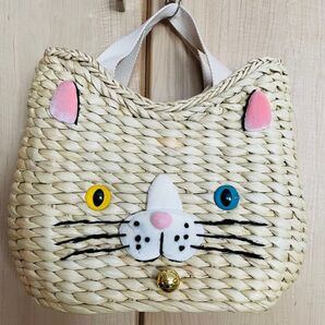 カゴバッグネコ顔ルートートROOTOTE 大人気完売品 オッドアイの猫はシリーズの中でもレア!未使用極美品