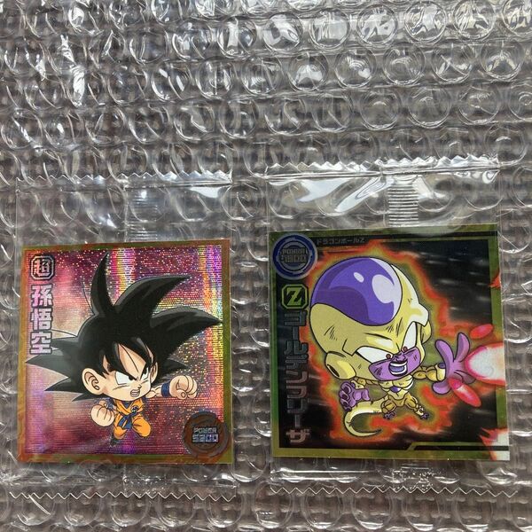 ドラゴンボール超戦士シールウエハース 人気マンガ コレクション 孫悟空 ゴールデンフリーザ キラキラ シール ステッカー