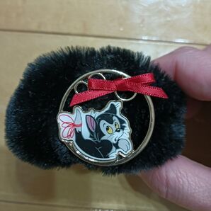 美品 フィガロ ディズニー ヘアクリップ ふわふわ 黒