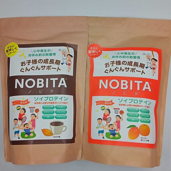 NOBITA ノビタ プロテイン ココア味 マンゴーオレンジ味 600g