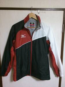 * used beautiful goods / free shipping # Mizuno / lining attaching Wind warmer shirt # Uni S size # red × black #022