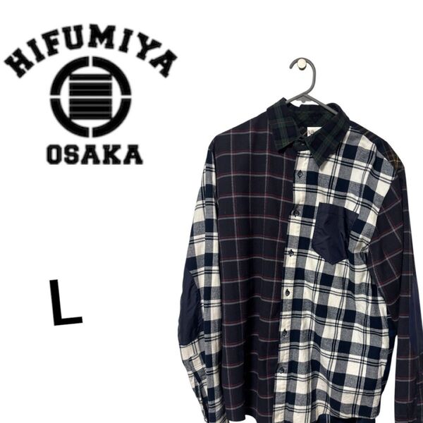一二三屋 チェックシャツL 長袖シャツ