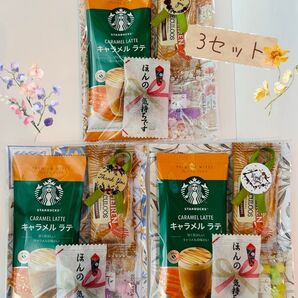 【thank youプチギフト3セット】スターバックスコーヒー キャラメルラテ 退職 異動 卒業 感謝