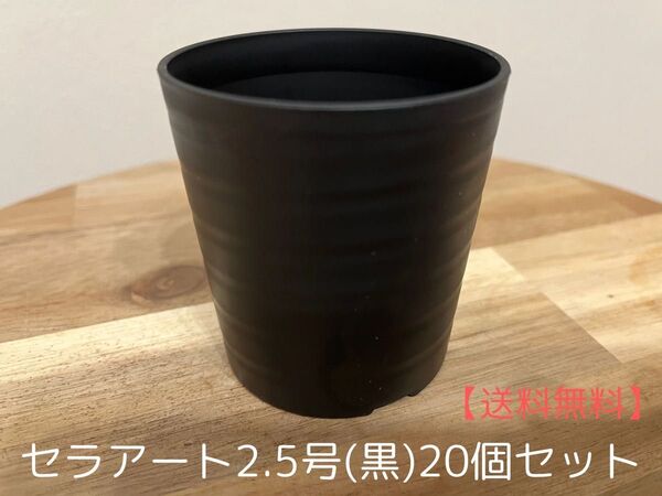 黒プラ鉢 セラアート2.5号 20個セット