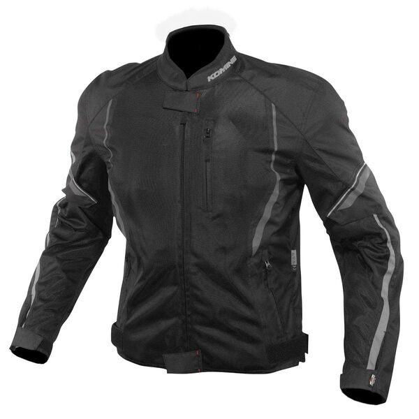 KOMINEプロテクトハーフメッシュジャケット 春夏秋向けメッシュ素材 CE規格プロテクター 07-146 メンズ Black S