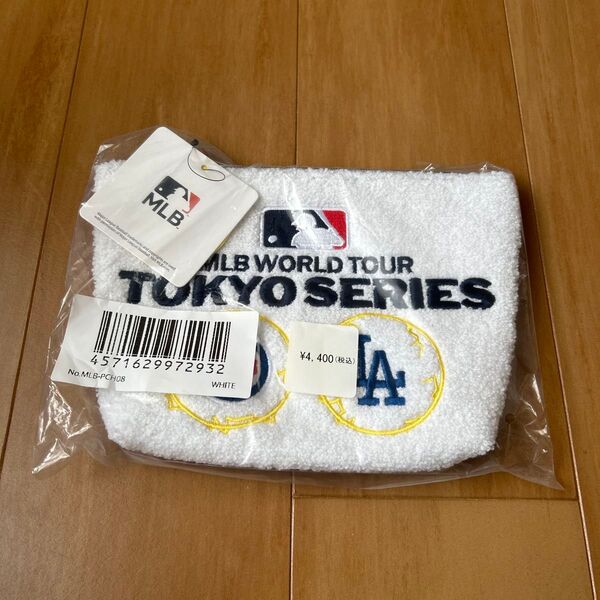 【新品・未開封】◆◇MLB東京シリーズ 開幕戦記念 ポーチ ホワイト ドジャース カブス◇◆MLBポーチ◇◆
