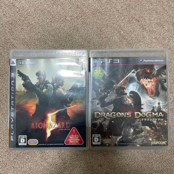 ps3 バイオハザード5 ドラゴンズドグマ 2本セット