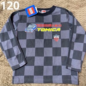 新品 トミカ 長袖 Tシャツ トップス 120 男の子 GT-R 車