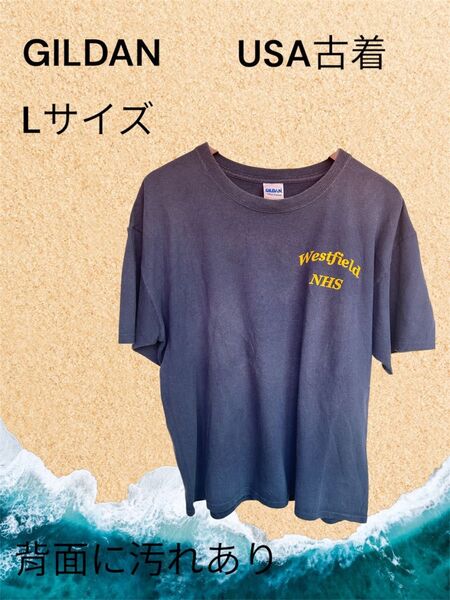GILDAN USA古着 Tシャツ Lサイズ ネイビー