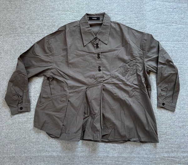 メラーンジュ melange グレーシャツ 長袖シャツ