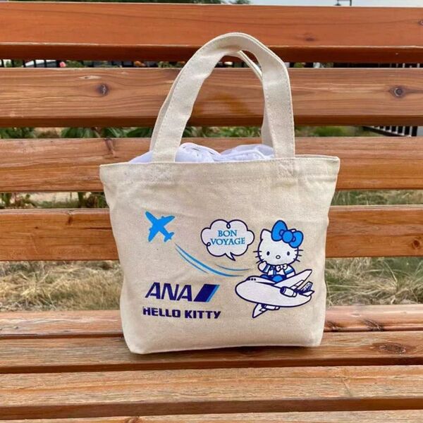 新品 ANA ハローキティ Hello kitty トートバッグ 全日空 コラボ レア キティちゃん サンリオ