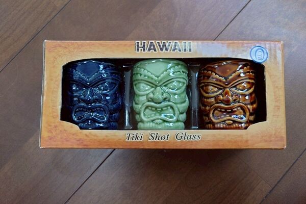 ハワイ ティキショットグラス 3個セット 新品未使用