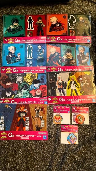一番くじ 僕のヒーローアカデミア -紡ぐ力-G賞 バラエティステッカー(コンプ)