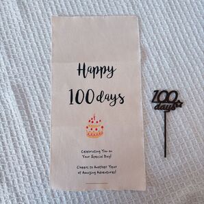 100日記念 タペストリー&ケーキトッパー