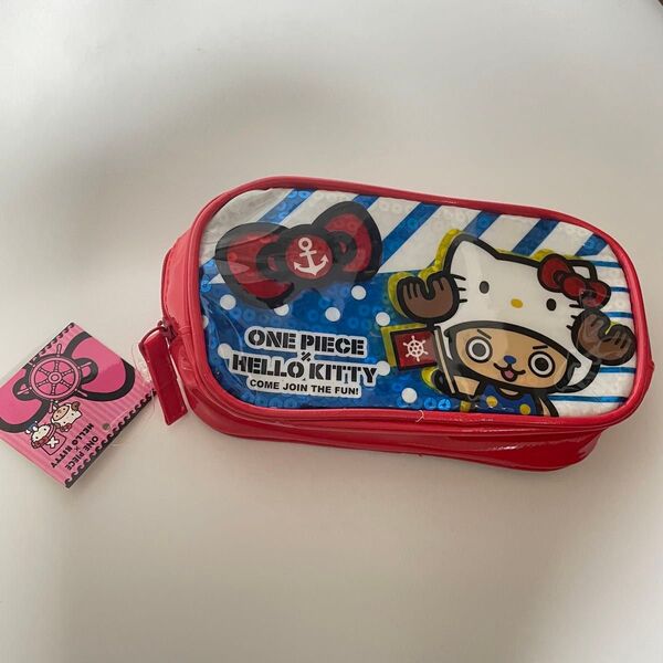 未使用品 タグ付き ONE PIECE × HELLO KITTY ペンケース