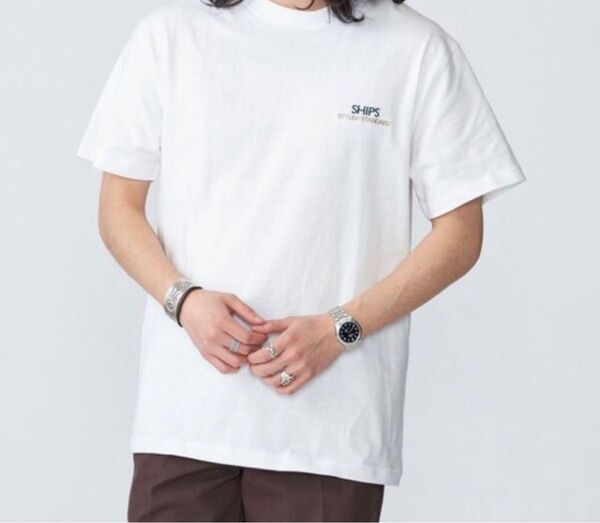 tシャツ 「WEB限定」SHIPS: STYLISH STANDARD ロゴ 刺繍 Tシャツ メンズ
