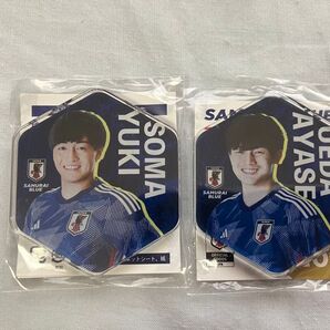 【美品】サッカー日本代表 アクリルマグネット 相馬勇紀選手&上田綺世選手(2023年6月キリンチャレンジカップ招集メンバー)