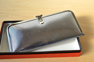  mesh long wallet silver silver color 