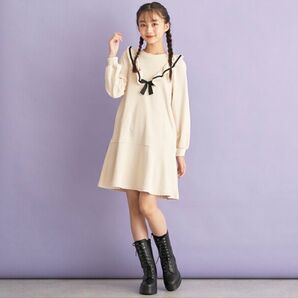 メゾピアノ ヨークフリルマーメイドワンピース サイズL160