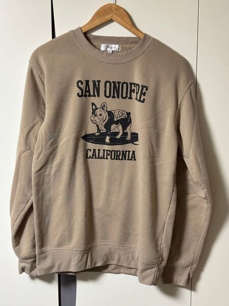 SAN ONOFRE CALIFORNIA 裏ボア トレーナー スウェット