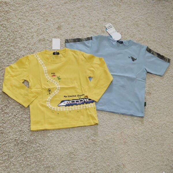 【タグ付き新品】クレードスコープ 恐竜 長袖&半袖Tシャツ 2枚セット 120