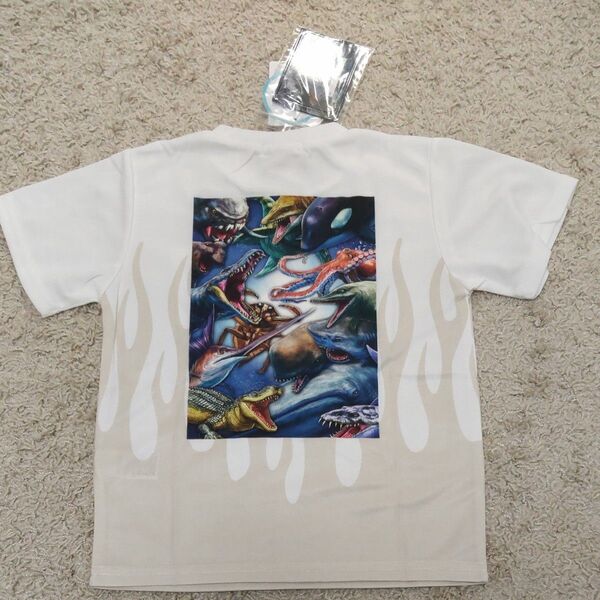 【タグ付き新品】最強王図鑑×SHOO・LA・RUE ファイヤーメッシュ 半袖Tシャツ 110