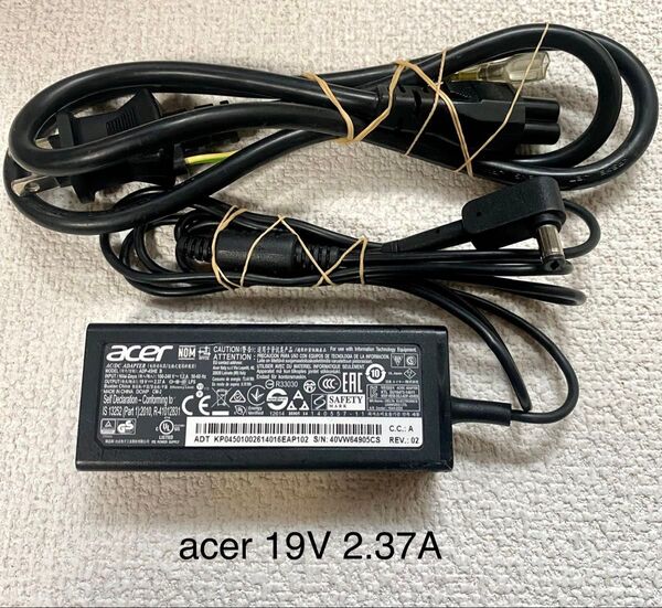 ☆送料込☆中古純正品AcerエイサーACアダプター19V2.37A