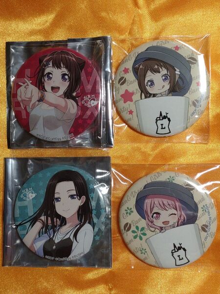 バンドリ 缶バッジ 丸山彩 戸山香澄 レイヤ H.B.M. ローソンcafe ポピパ パスパレ RAS