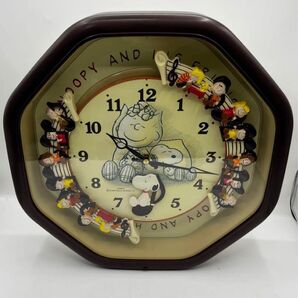 【動作品】スヌーピー SNOOPY CITIZEN からくり時計 4MH766