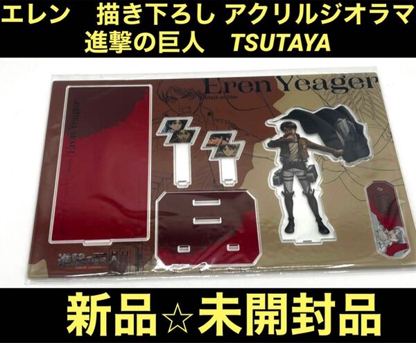 エレン 描き下ろし アクリルジオラマ 進撃の巨人 TSUTAYA
