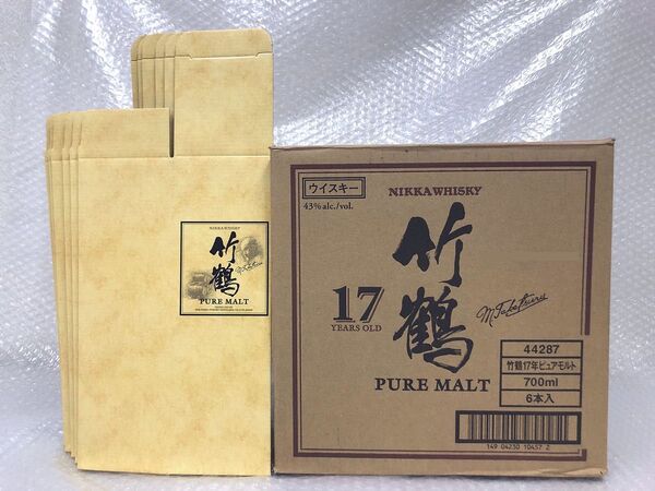 ニッカ 竹鶴 ピュアモルト 17年 化粧箱付 6本 箱付 新品未開封 Nikka Taketsuru 17