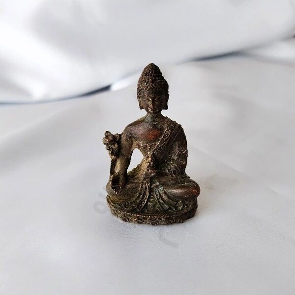 仏像 薬師如来坐像 薬師瑠璃光如来 銅像 置物 インテリア雑貨 飾り お守り 仏教 仏具 小さい 病気平癒 安産祈願 十二の大願