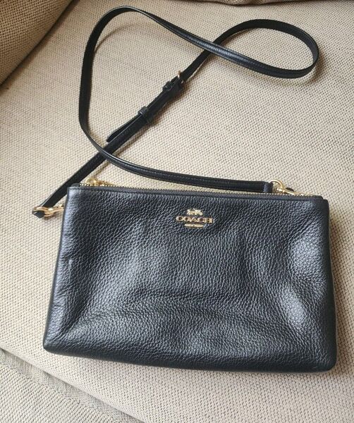 COACH コーチ ショルダーバッグ ブラック レザー