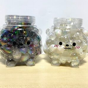 リース用 カン付き アクリルビーズ つめつめ 照れくまボトル 2個セット
