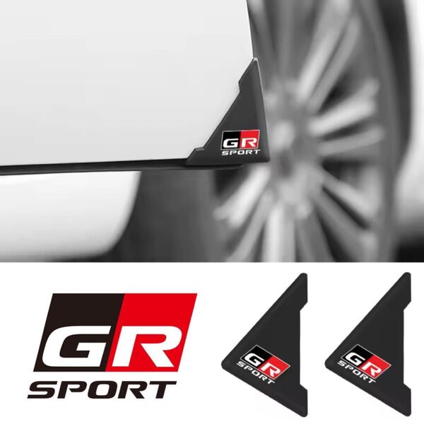 2点セット GR SPORT トヨタ TOYOTA ドアコーナープロテクター コーナーガード シリコン ステッカー 黒 TRD d
