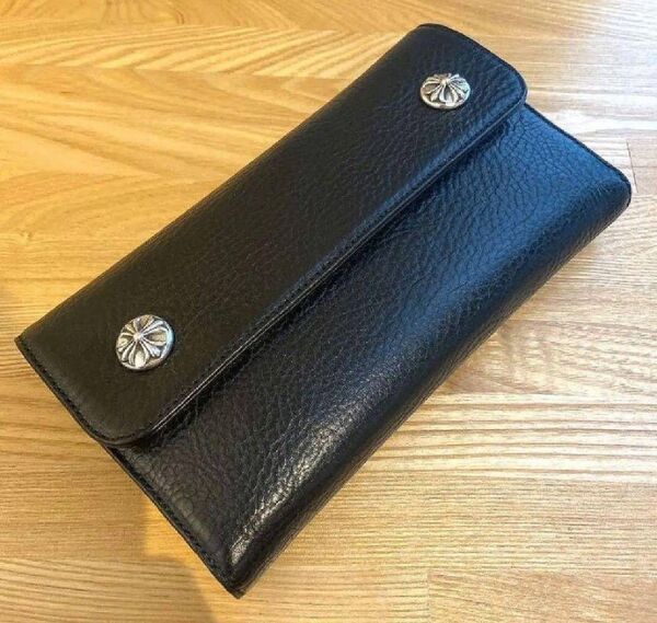 正規超美品!クロムハーツ ウェーブクロス ウォレット 財布