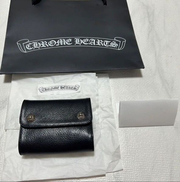 正規超美品!クロムハーツ ウェーブミ二ウォレット 財布