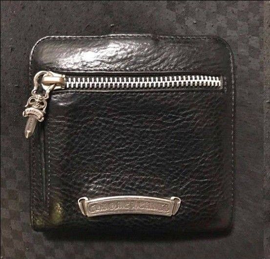 正規超美品!クロムハーツ スクエアボタンビルウォレット 財布