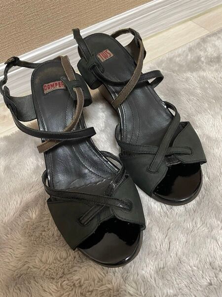 最終価格!カンペール ツインズ 革サンダル37