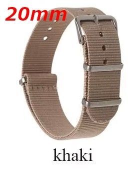 時計★腕時計 スマートウォッチ★カーキ★ナイロンベルト バンド NATOタイプ★幅20mm