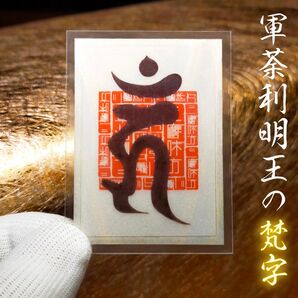 【軍荼利明王の梵字】※有害な人や負の影響を与える人を退散させる!※ストーカーや嫌いな人を退散させる!★御符 ★呪符 ★御守り