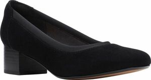  free shipping Clarks 27.5cm pumps black black suede leather leather low heel formal me Lee je-n slip-on shoes sandals AC58