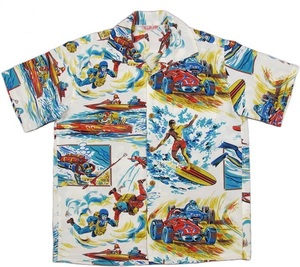 SUN SURF　アロハシャツ　S　ミスターフリーダム　サンサーフ　和柄　スターオブハリウッド　Hawaiian shirt　オリンピック　Olympic
